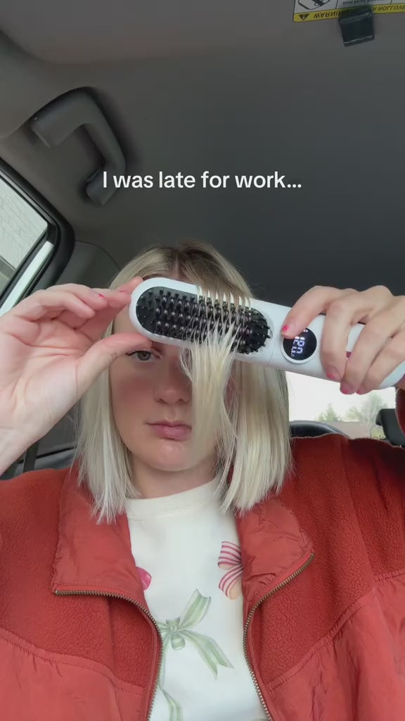 Load video: Audrey here was late for work and used her silka straightener saved her so much time.
